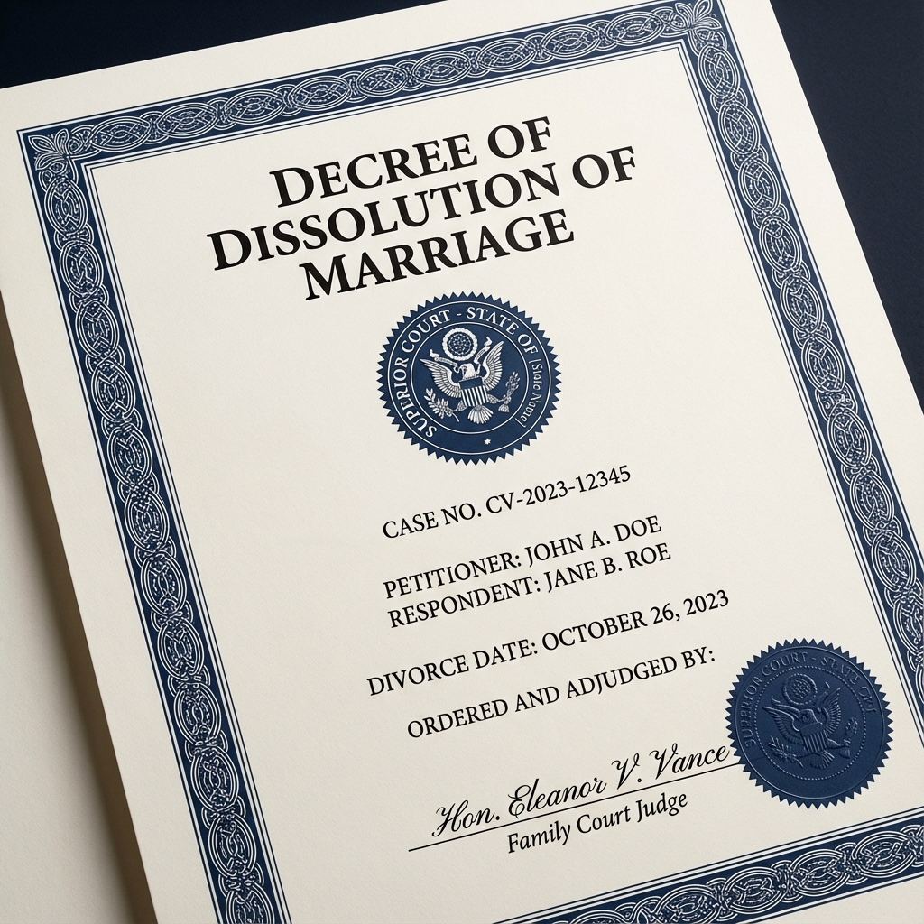 USA Divorce Certificate