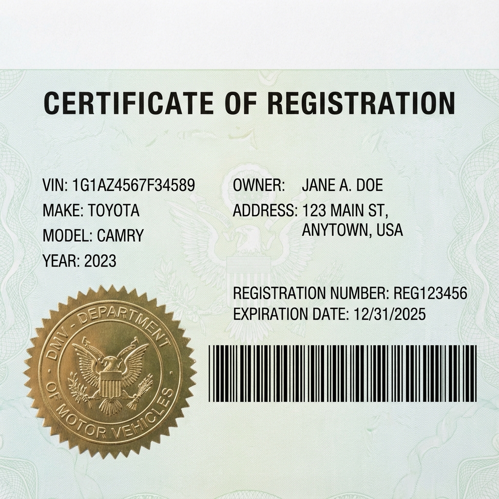 UK Vehicle Registration (V5C)